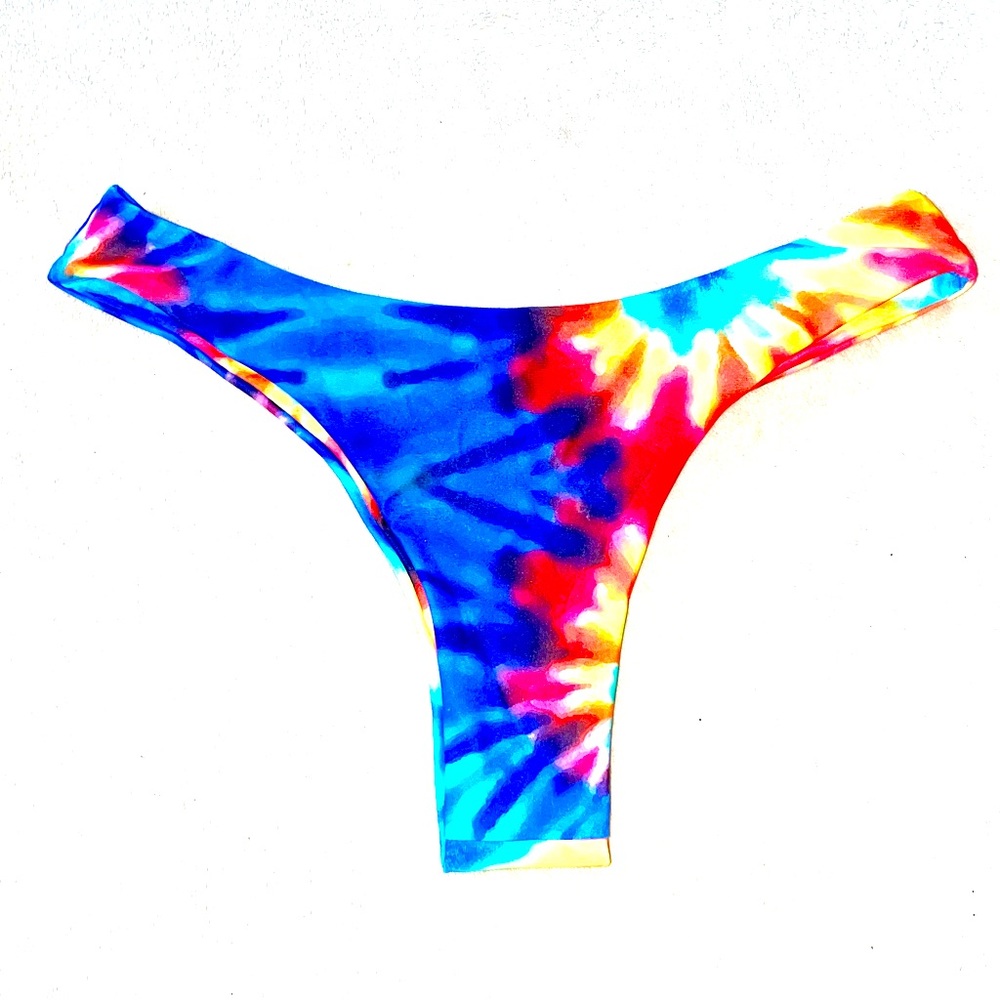 Tie dye cheeky bikini bottoms